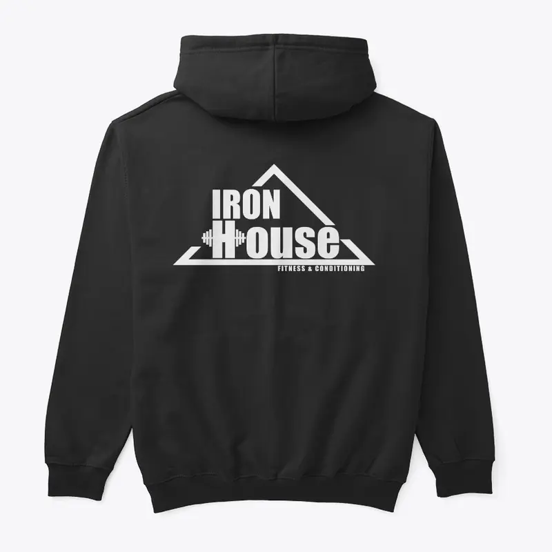 Iron House Logo (front & back - white)